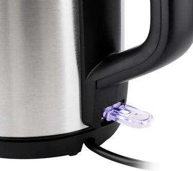 Електричний чайник EMERIO з об'ємом 1.7 л, синя LED-підсвітка, 360° підставка, скло Borosilikat, без BPA, WK-119988.7