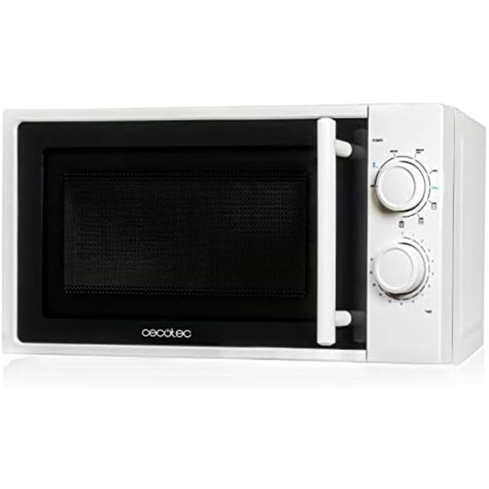 Мікрохвильова піч Cecotec Pro Clean 3110 з кварцовим грилем 800 Вт, об'єм 20 л, біла