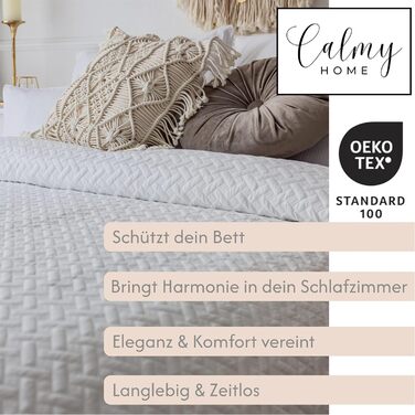 Daybed Cover 200x220 Bed Throw Bed Cover Sofa Throw Quilted Blanket Sofa Blanket Throw Blanket Bed Cover XXL Oversized Quilted Daybed Cover Quilted Quilt Bedspread (200x220cm, White)