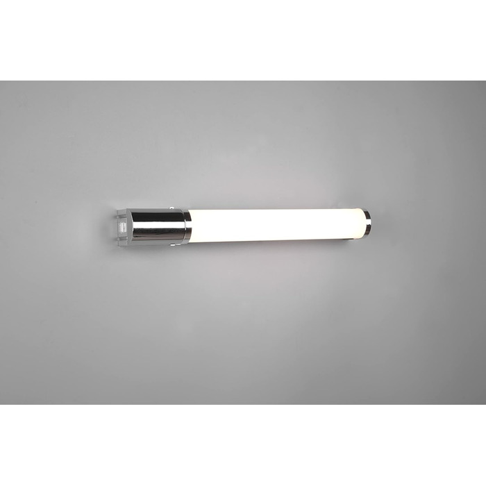 Trio Leuchten LED Bathroom Wall Light Piera 284074206, Chrome-colored plastic, includes 8 Watt LED, switch, socket, chrome