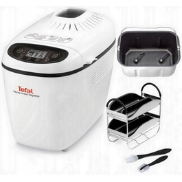 Хлібопічка Tefal, біла, 1600 Вт, 1.51 кг, 16 програм, комплект