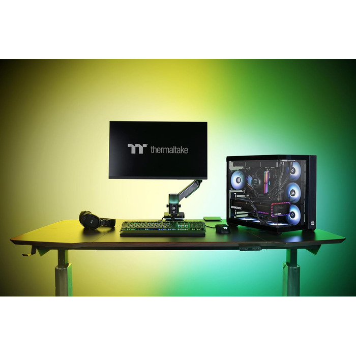 Корпус Thermaltake View 380 TG ARGB Mid-Tower ATX: Двокамерний, з прозорими панелями, 4 x 120mm ARGB вентилятори, USB-C, радіатор до 360mm, чорний