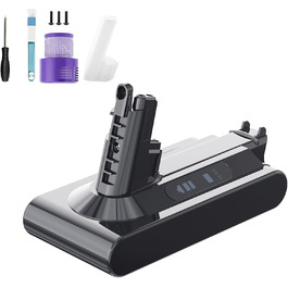 Замінний акумулятор Stanew 21.6V 4500mAh Li-ion для пилососів Dyson V8 SV10 (V10 BATTERY), з 2 фільтрами