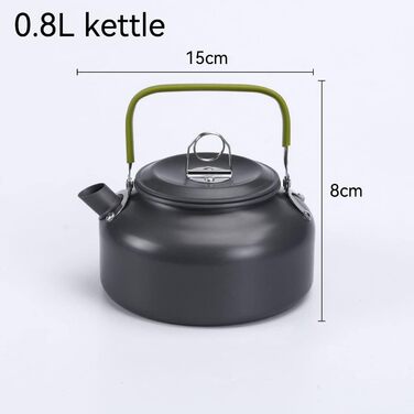 Набір кухонного посуду для кемпінгу AUHOU: портативний набір посуду з алюмінію для пікніків, походів та рюкзакових подорожей