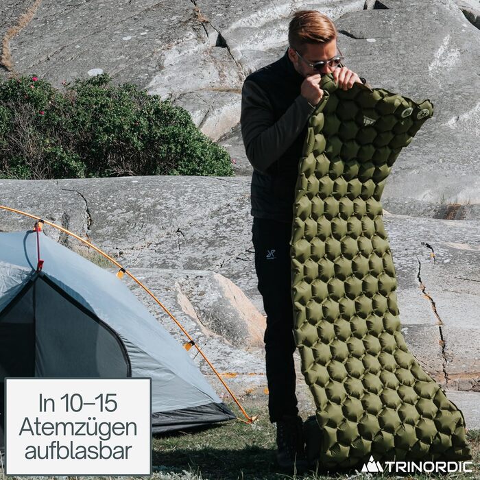 TRINORDIC Isomatte надувна Ultraleichte 550g – для туризму та bikepacking, компактна
