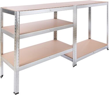Arebos Heavy-Duty 2-Tier Shelf Set