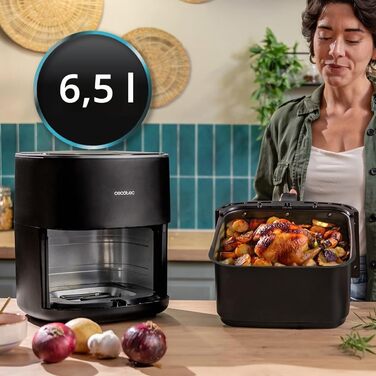 Аерофритюрниця Cecotec Cecofry Duoheat 6500 з грилем 6.5л, 2200 Вт, чорна