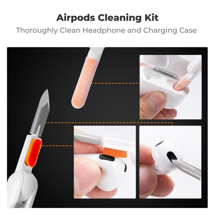 Набір для чищення електроніки K&F CONCEPT 25 в 1: AirPods, клавіатури, ноутбуки, навушники, телефони, камери