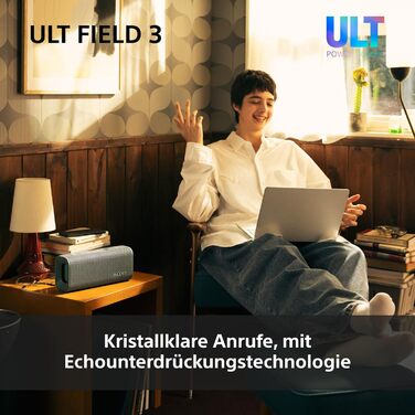 Sony ULT Field 3 Forest Grey – Портативна Bluetooth колонка з глибоким басом, 24 год автономії, IP67 (водонепроникна, пилозахищена, ударостійка)