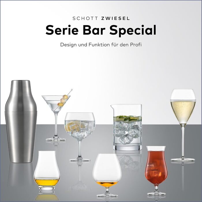 SCHOTT ZWIESEL Hurricane Glasses Bar Special (Set of 4), voluminous cocktail glasses for creative mixed drinks, dishwasher-safe Tritan crystal glasses, Made in Germany (Art.-No. 123628)