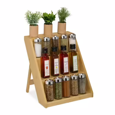 Relaxdays Bamboo Spice Rack