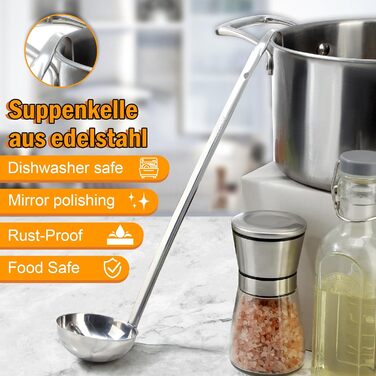 Набір кухонних аксесуарів Pleafind 4 шт. з нержавіючої сталі: половник, шумовка, лопатка, лопатка для вока