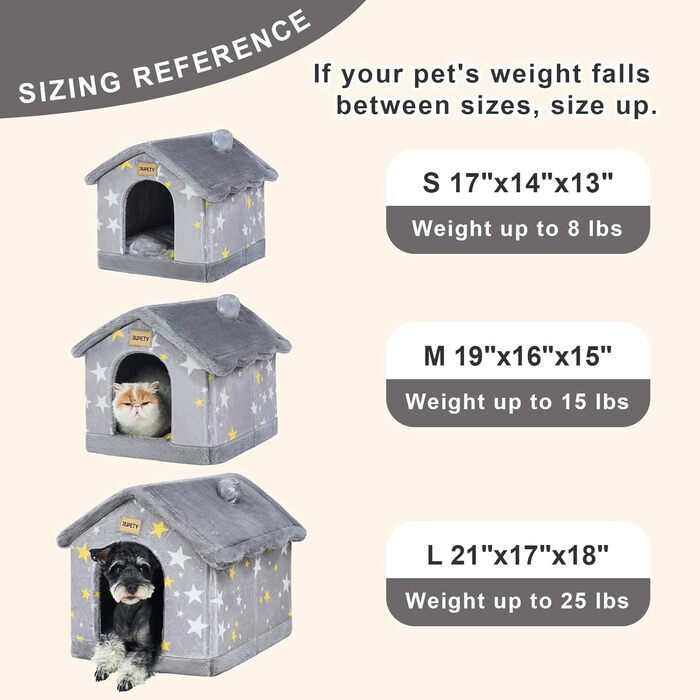 Будка для собак маленьких порід зі зірковим малюнком, L, сіра - зручна та стильна кімната для вашого улюбленця