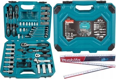 Набір інструментів Makita 87 предметів E-08458: ключі, адаптери, торцеві головки