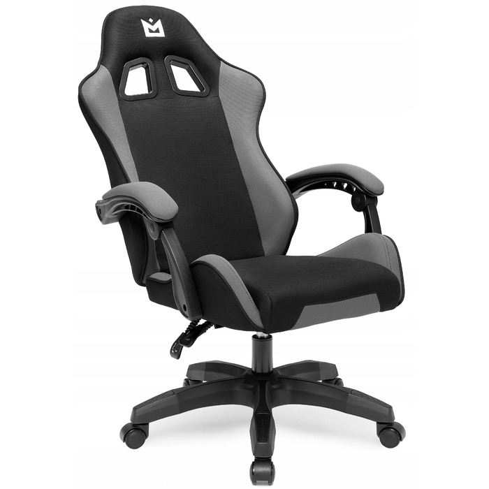 Ігрове крісло IMBA seat Strider, тканина, чорно-сіре