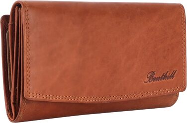 Benthill Women's Wallet Large Genuine Leather | Large Wallet XXL with RFID Protection | Vintage Genuine Leather Women's Wallet with Many Card Slots including Gift Box, Color: Brown