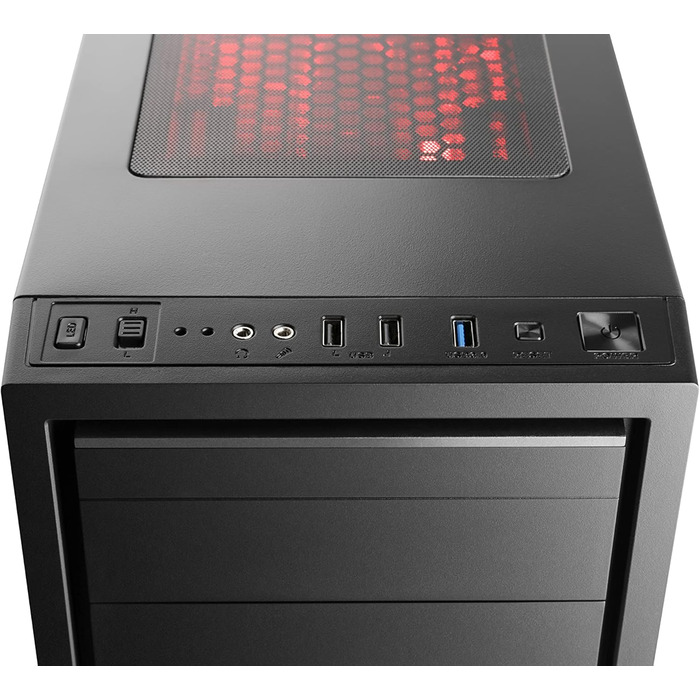 Корпус для ігрового ПК VITRUM PRO - Midi Tower, RGB підсвічування, скляна бічна панель, встановлені вентилятори, ATX, mATX, Mini-ITX, білий (APOLLON)