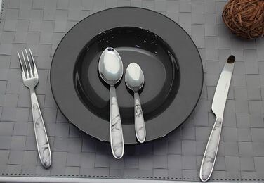 Набір столових приборів Exzact Rostfrei Stahl, мармур, нержавіюча сталь, 24 штуки