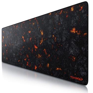 Миша для геймінгу TITANWOLF XXXL 1200x400 мм з малюнком Lava - великий килимок для миші, підвищена точність