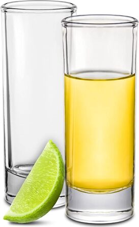 Pack of 24 Schnapsgläser (Shot Glasses) made of Glass, 5cl - Dishwasher Safe - Stable thanks to thick base - Shot glasses for every party