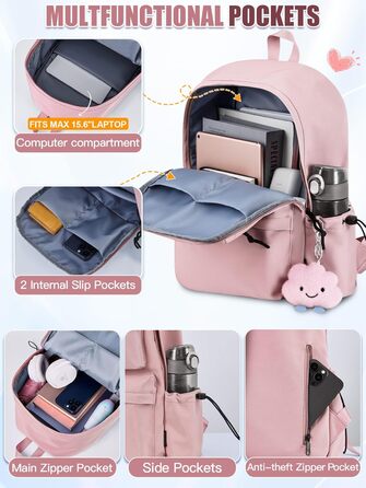 Жіночий рюкзак FIORETTO для дівчаток та хлопчиків, 15.6