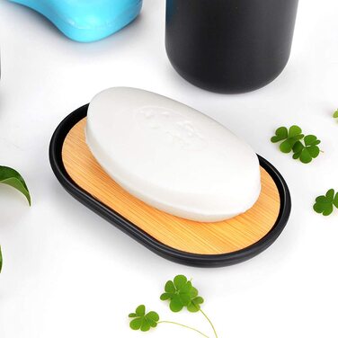 Елегантний набір для ванної кімнати 6в1: дозатор для мила та тримач для паперу, чорний