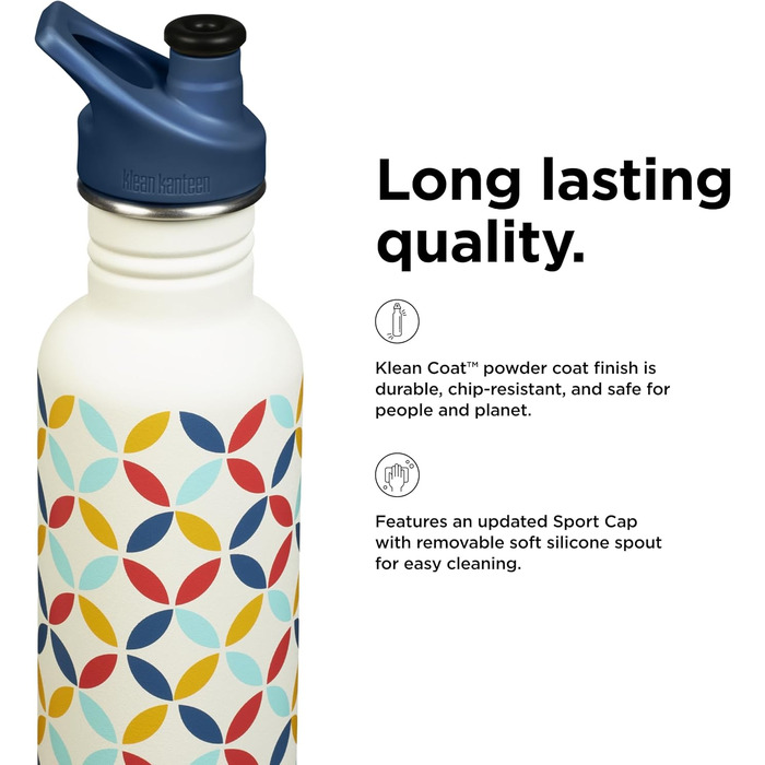 Klean Kanteen Classic Water Bottle 800 ml (Retro Dot)