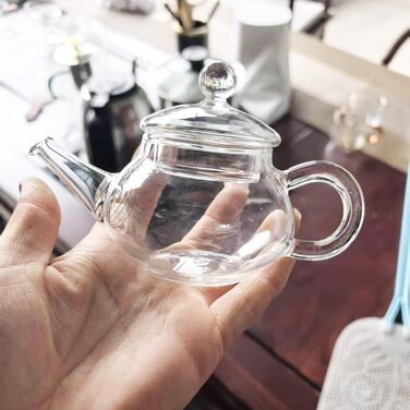 Скляний чайник Teekanne з фільтром для заварювання чаю, термостійке боросилікатне скло, 250 мл, прозорий