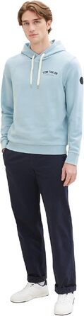 Чоловічий худі Tom Tailor з логопринтом, бежевий (розмір M, колір Dusty Mint Blue), арт. 26199
