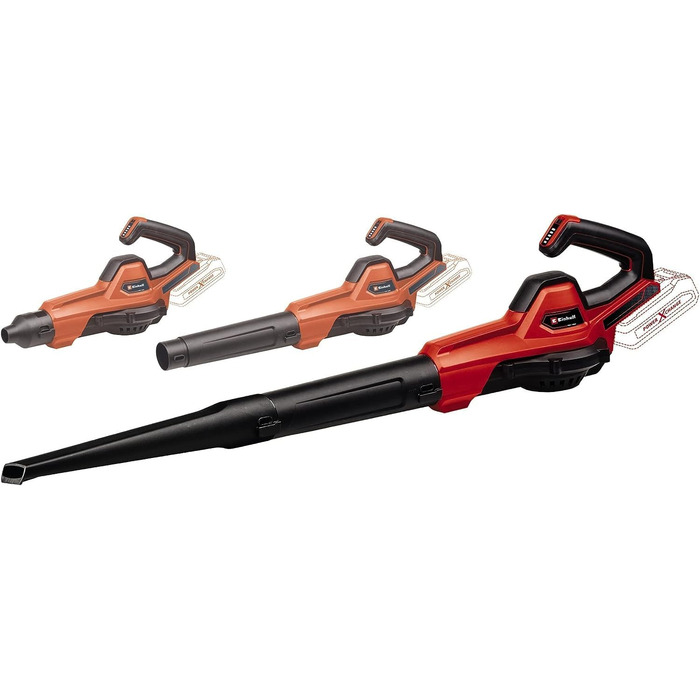 Einhell Cordless Universal Blower GE-UB 18/250 Li E-Solo Power X-Change (18 V, 250 km/h air speed, 3-piece pipe, electronic speed control with LED display, without battery)