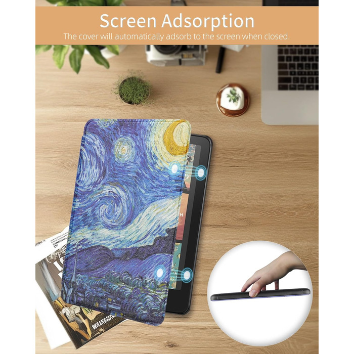 Чохол WALNEW для Kindle Paperwhite 7 (2024) та Kindle Colorsoft Signature Edition (2023) - тонкий, з авто-вимиканням, дизайн 