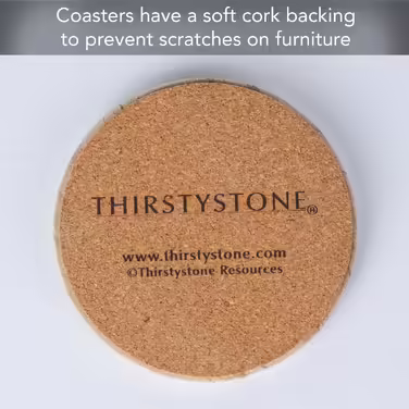 Thirstystone TS3 Sandstone Coasters, Sandstone, Desert Sand
