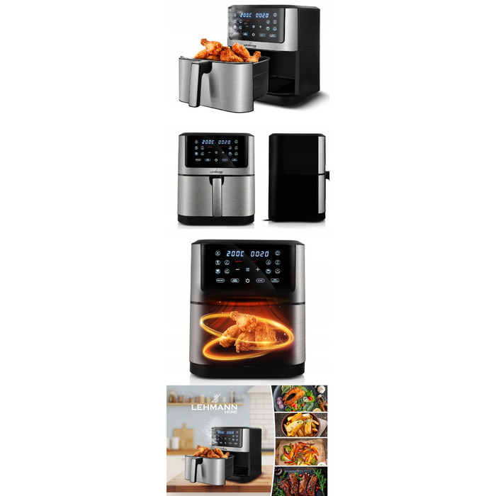 Аерофритюрниця Lehmann Fresco LHODF-1880 1800Вт 8л, сріблясто-сіра