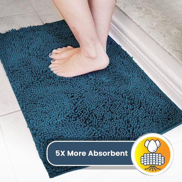 Гігроскопічний килимок для дому та тварин Muddy Mat® з мікрофібри, протиковзкий, що миється, Atlantic Blue, 76.2 x 48.3 см