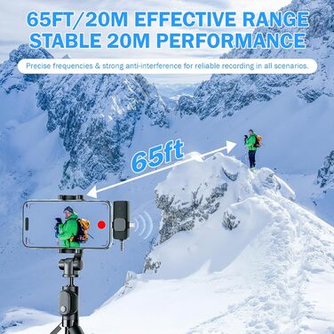 Беспроводной петличный микрофон для телефона/iPhone/iPad/камеры, мини-микрофон для стриминга, подавление шума, Plug & Play, идеален для видеосъемок, подкастов, YouTube, TikTok и интервью K15