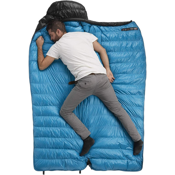 Спальний мішок Naturehike 750FP, 4-сезонний, теплий зимовий, ультралегкий, компактний, з компресійним мішком, CW400-Чорний-L