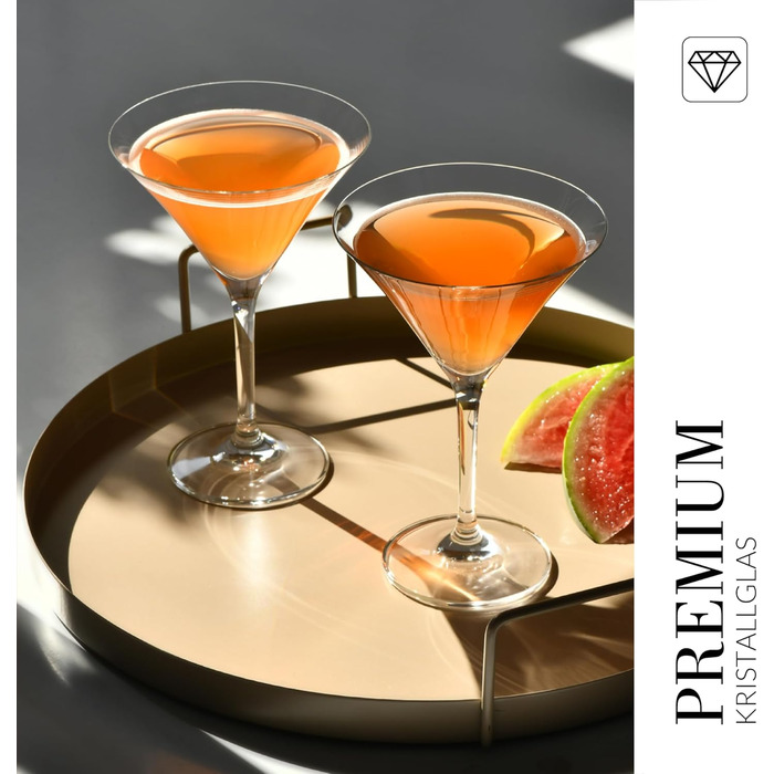 Набір коктейльних склянок Krosno Martini Glass | 6 шт. | 240 мл | Avant Garde | Для дому, ресторанів та свят | Можна мити в посудомийній машині
