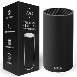 Універсальна підставка для ножів Axer (без ножів), великий порожній блок на 8+ ножів, чорний