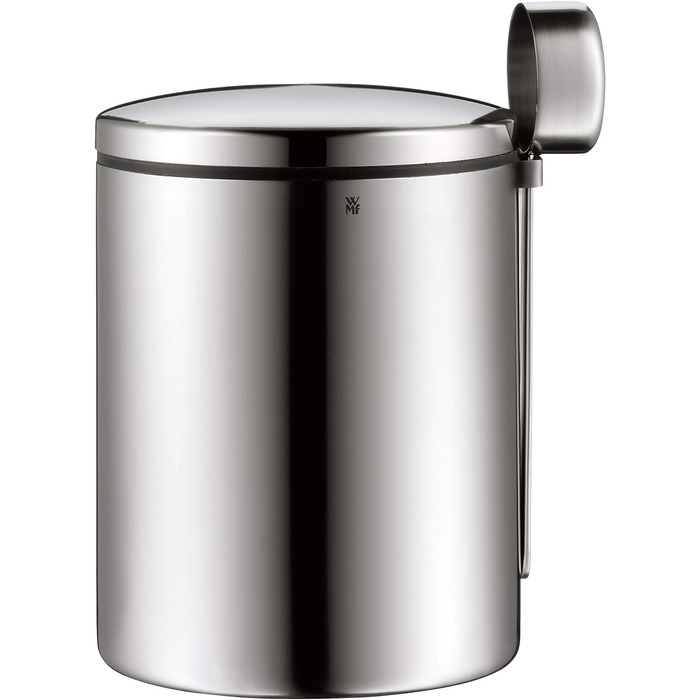 Канistra для кави WMF Kult Tee з нержавіючої сталі на 500г, з мірною ложкою, для кавових зерен та меленої кави, Cromargan® нержавіюча сталь, придатна для миття в посудомийній машині