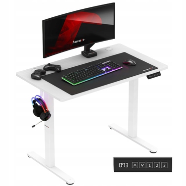 Електричний стіл для роботи 100 см Huzaro Hero 7.9 White з плавним регулюванням висоти
