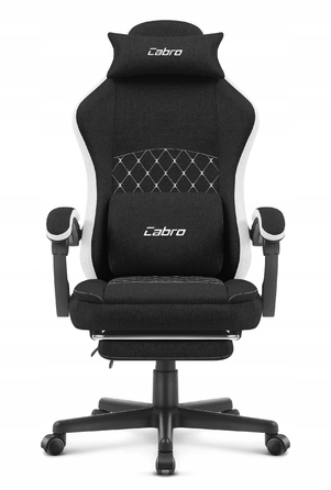 Ігрове крісло Cabro C503, чорно-біле