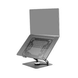 Підставка для ноутбука та планшета Mars Gaming MA-RSN, до 17 дюймів, регулювання висоти та нахилу, 360° обертання, сталева конструкція, неслизькі підкладки, складна та портативна, срібна