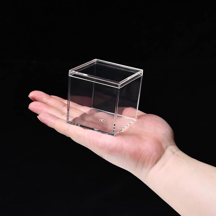 Круглі акрилові контейнери з кришкою, 2 шт, прозорі, 15×2,6 см, органайзер для цукерок, таблеток, намистин, дрібних прикрас