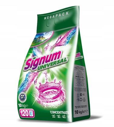 Пральний порошок Signum UNIVERSAL / Білий Clovin, 10 кг, 120 прань, 2в1