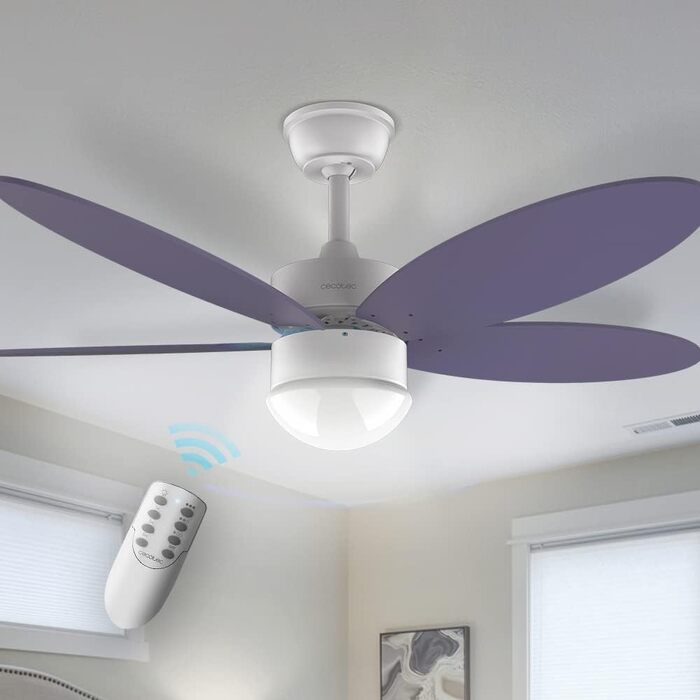Стельовий вентилятор Cecotec EnergySilence Aero 4260 Purple 42 дюйми з LED підсвіткою та пультом ДУ