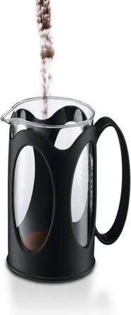 Bodum Kenya: Френч-прес для кави, 500 мл, 4 чашки, з боросилікатного скла та нержавіючої сталі, для кухні, чорний