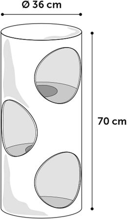 Дряпка для котів Flamingo Greta M – 70 см – діаметр 36 см – сизаль та плюш – 3 яруси