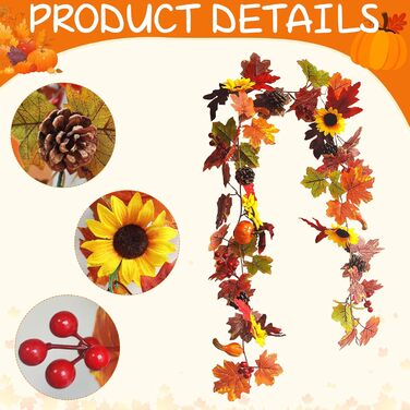 Прикраса оселі на осінь: гірлянда з 30 LED-ліхтариків, 3 метри, для дому та вулиці, листя, осінній декор, прикраса вікон, кімнатні рослини, День подяки, декор для осені