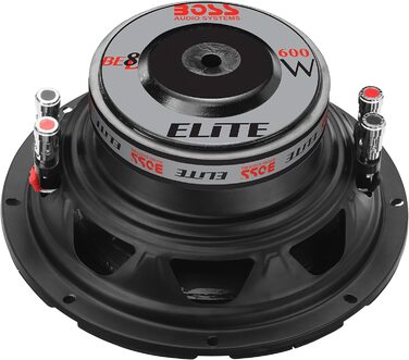 Сабвуфер Audio Systems Elite BE8D 20 см, 300 Вт RMS, 600 Вт макс, подвійна котушка 4+4 Ом, 83 дБ, для авто, 8 дюймів