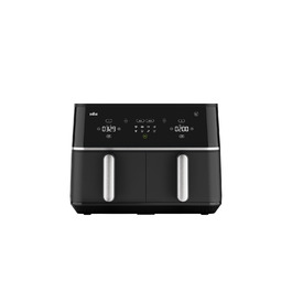 Фритюрниця електрична Braun TwinCook 3 TD3030IBK 10л (8л + 2л) з двома камерами, 8 програм, чорна, без PFAS